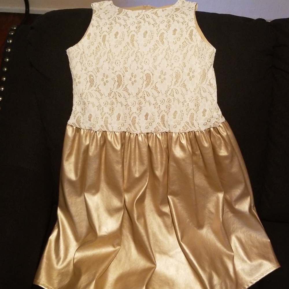 Girls gold dress